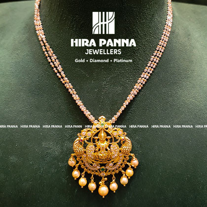 Lakshmi Peacock Gold Pendant