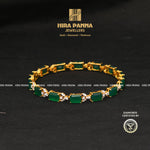 Load image into Gallery viewer, Fancy Emerald Diamond Bangles
