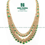 Load image into Gallery viewer, Open come Close Setting Peacock &amp; Emerald Diamond Haram
