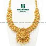 Load image into Gallery viewer, Antique Ruby &amp; Emerald Laxmi Devi Haram
