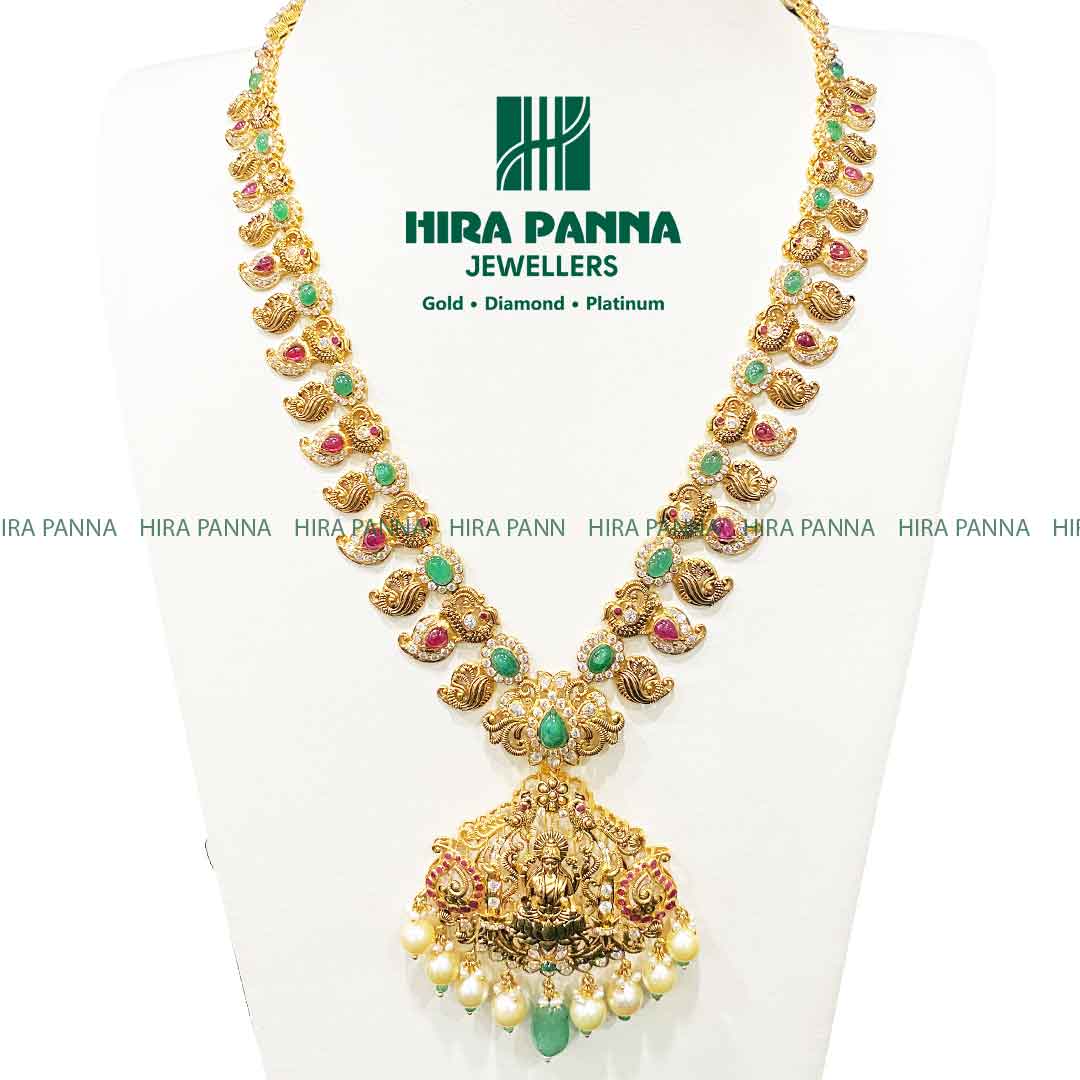 Swarovski Emerald & Ruby Lakshmi Devi Haram