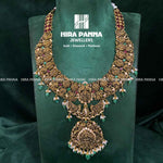 Load image into Gallery viewer, Antique Lakshmi Devi Ruby &amp; Emerald Haram
