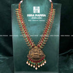Load image into Gallery viewer, Antique Ruby &amp; Emerald Lakshmi Devi Haram
