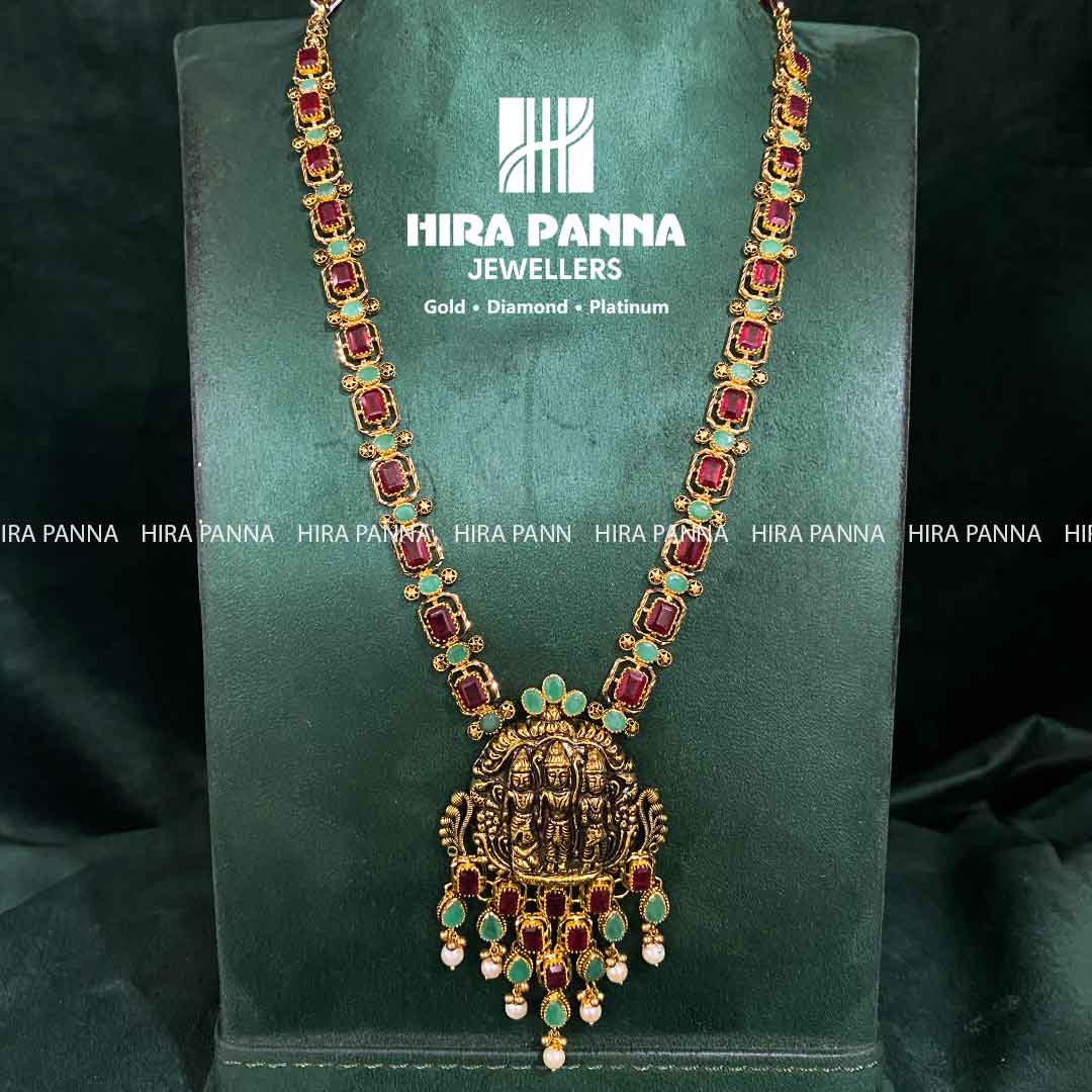 Antique Ramparivar Ruby & Emerald Haram