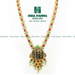 Load image into Gallery viewer, Antique Ramparivar Ruby &amp; Emerald Haram
