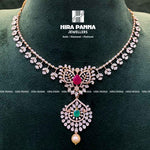 Load image into Gallery viewer, Open Setting Ruby &amp; Emerald Diamond Neckwear
