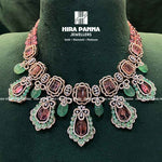 Load image into Gallery viewer, Tourmaline Beads &amp; Russian Emerald Diamond Neckwear