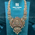 Load image into Gallery viewer, Fancy Antique Lakshmi Devi &amp; Peacock Haram
