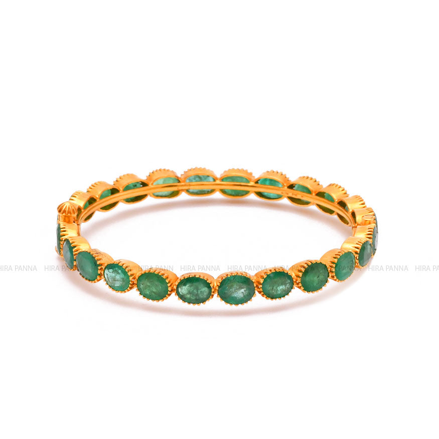 Sterling Silver Rough Emerald Cuff Bracelet – Iriniri Designs