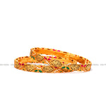 Load image into Gallery viewer, Antique Ruby &amp; Emerald Bangles