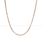 Load image into Gallery viewer, Dual Tone Rose Gold &amp; Platinum Finish Fancy Chain
