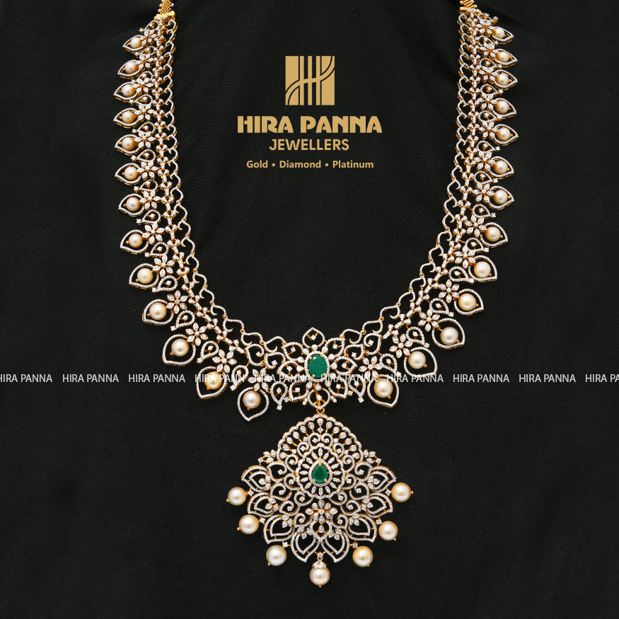 Buy Latest Plain Gold Haram Design Attractive Calcutta Design Bridal Haram  with Earring Set