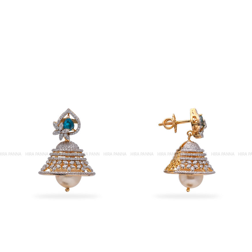 Diamond Jhumka Earrings