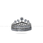 Load image into Gallery viewer, Princess Crown Platinum Polish Ring
