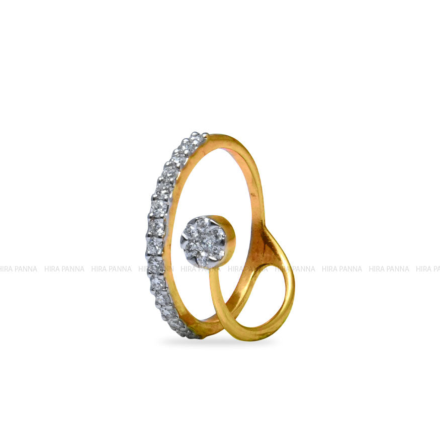 Diamond Gold Finish Ring