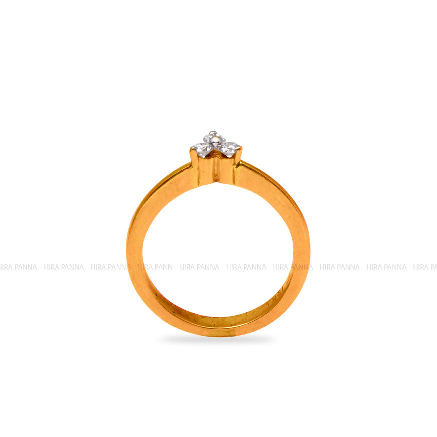 Diamond Gold Finish Ring