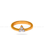 Load image into Gallery viewer, Diamond Gold Finish Ring
