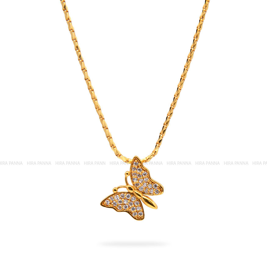 9ct Topaz Butterfly Necklace Yellow Gold Hallmarked Handmade Boxed UK –  OJewellery