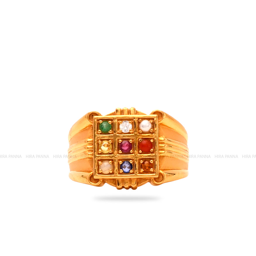 9 gemstones Ring for Men | Birthstone Jewelry | Raj Jewels