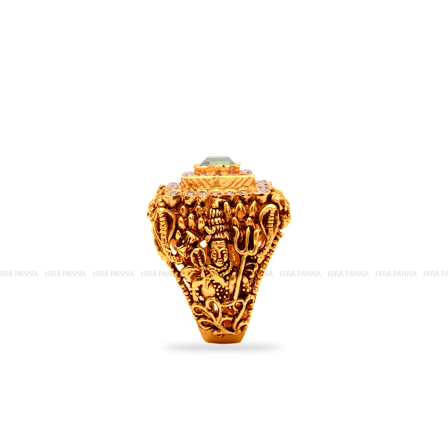 Shivan Lingam Type Impon Finger Ring Men Collection FR1273