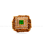 Load image into Gallery viewer, Handmade Lord Shiva Emerald Ring