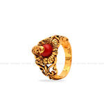 Load image into Gallery viewer, Handmade Coral Ganesh Ring