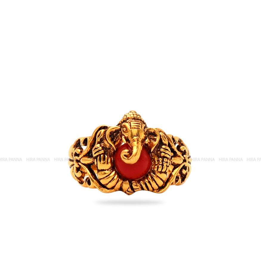 S948558 - Aadhyathmik Aimpon Panchalogam Pillayar Ring Panchaloha Ganesha  Ring (5 Metals Panchadhatu) - Aadhyathmika Kendra Chennai