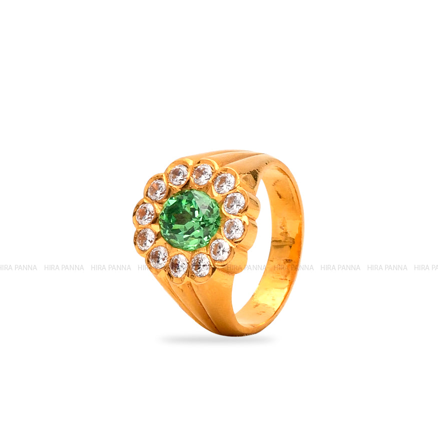 Best Emerald gold and Diamond Ring Collection | Kalyan jewellers