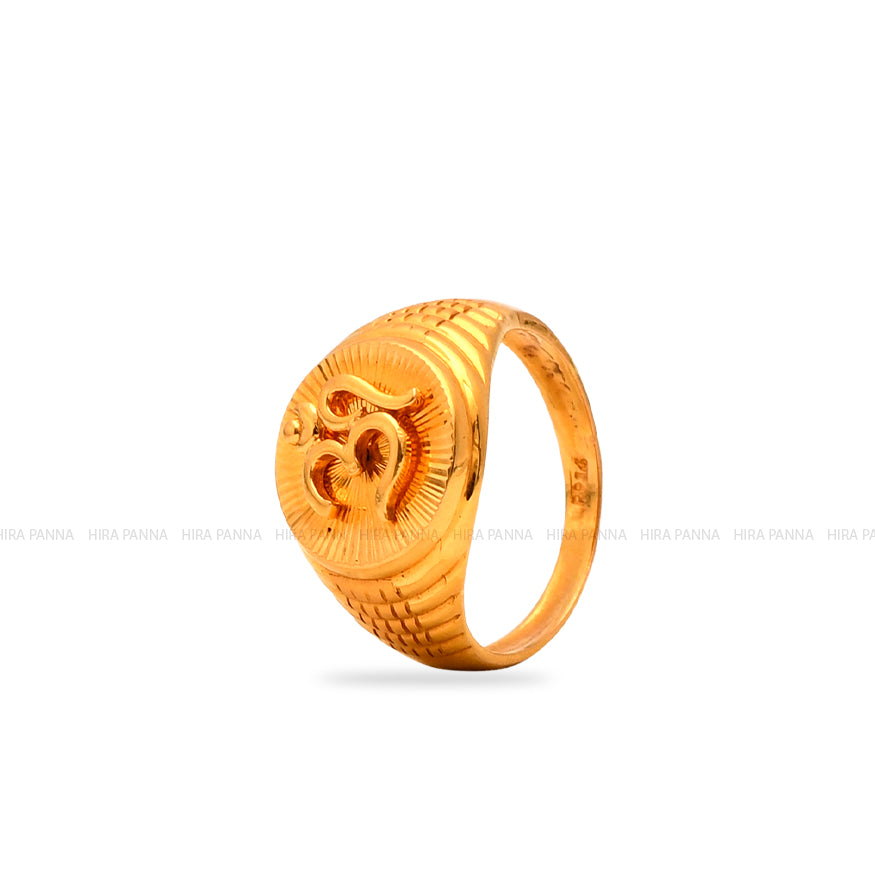 14K Solid Gold Om Ring with Diamonds – KABARTSY buy your Jewelry