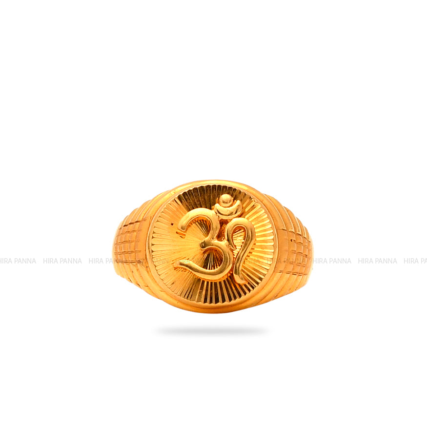 Buy quality 22KT/916 Yello Gold Amphine Om Ring For Women in Ahmedabad