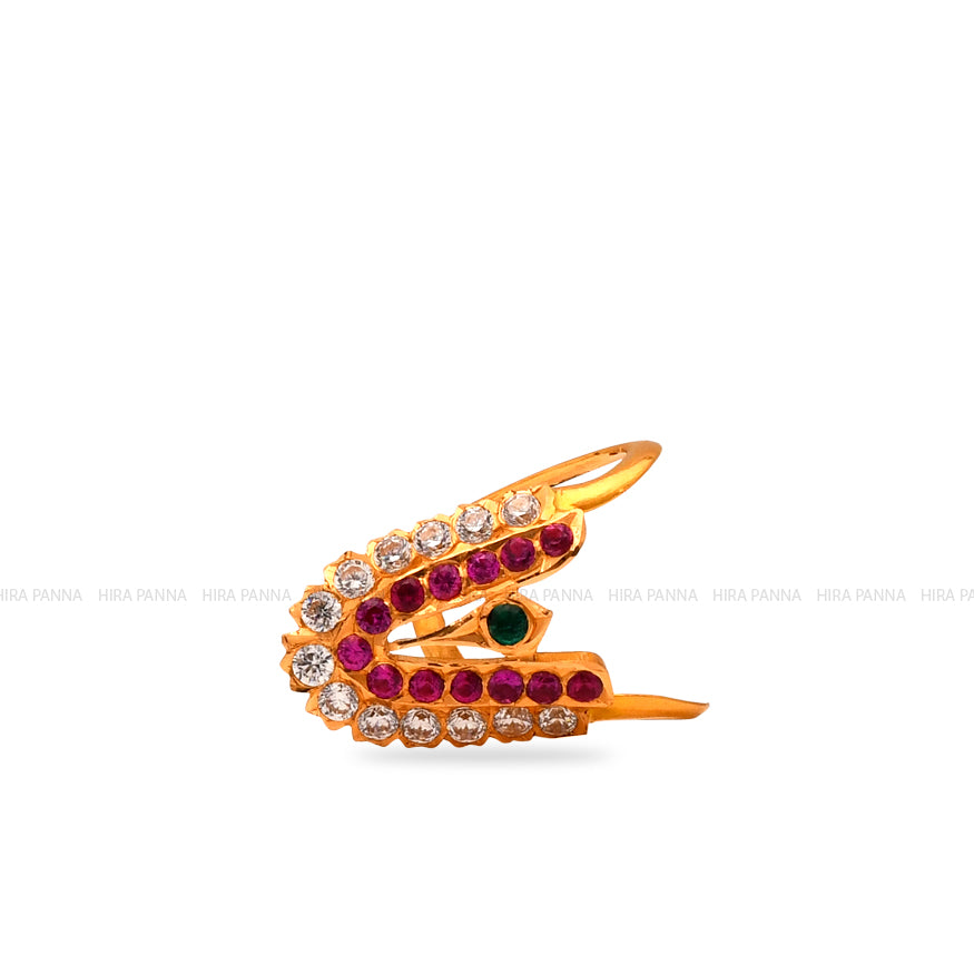 Pin by Lilysha Rani on kalyanam rings | Swirl diamond ring, Gold rings  fashion, Open diamond ring