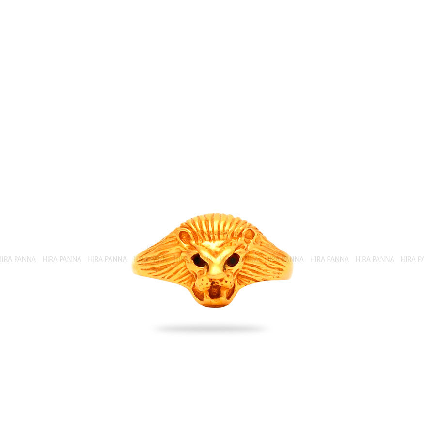 Lion Ring for Men 14K Gold Lion Head Design Ring (RS 9.5) - Walmart.com