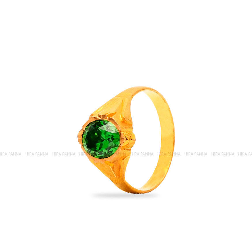 Handmade Emerald Solitaire Ring
