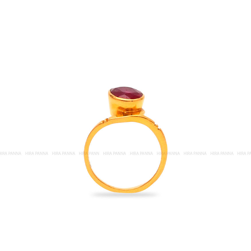 Handmade Ruby Solitaire Ring