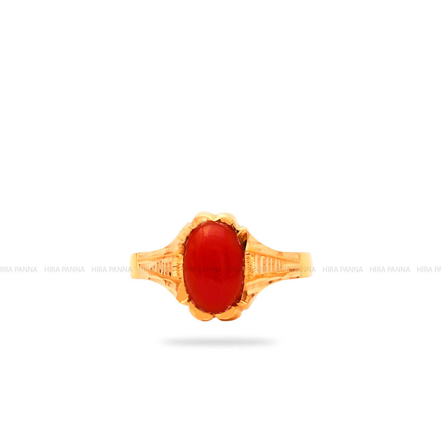 Coral Ring for men – Revankar Vaibhav Jewellers