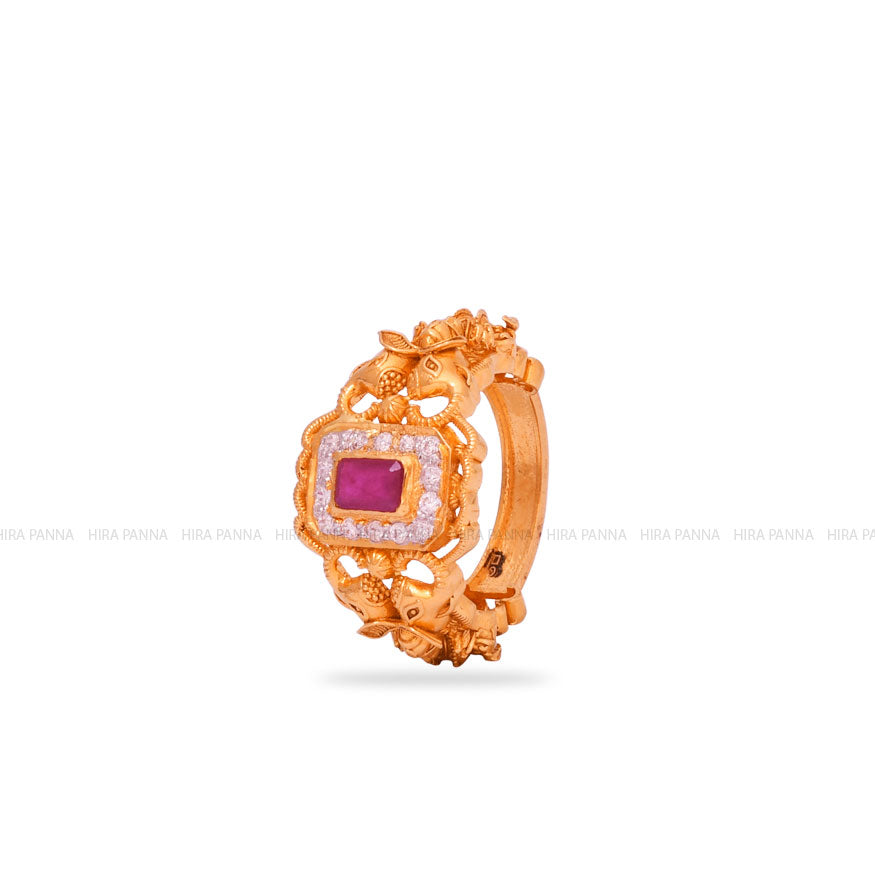 Heirloom Diamond Wide Antique Star Sunburst Ring | Berlinger Jewelry