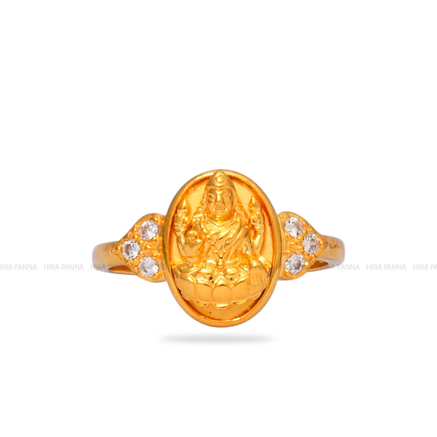 Kamala Devi Lakshmi Gold Plated Ring - Mata Payals Exclusive Silver  Jewellery