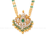 Load image into Gallery viewer, Emerald Chain &amp; Jadau Pendant
