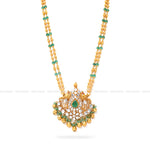 Load image into Gallery viewer, Emerald Chain &amp; Jadau Pendant
