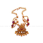 Load image into Gallery viewer, Ruby Chain &amp; Jadau Pendant