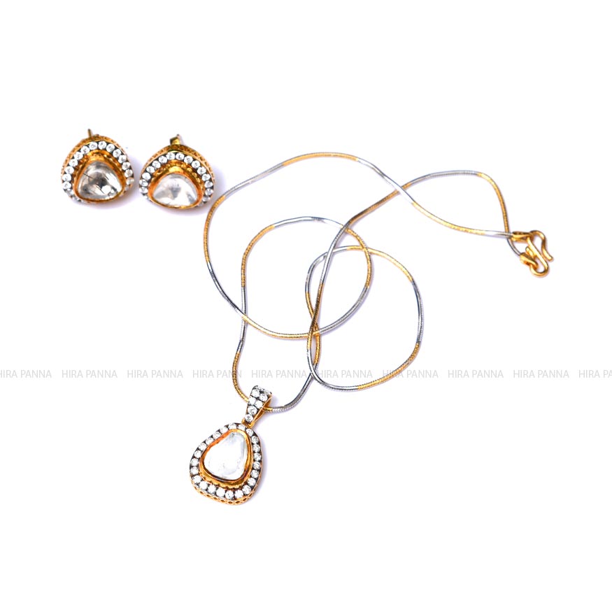 Special Chain & Jadau Pendant & Earrings