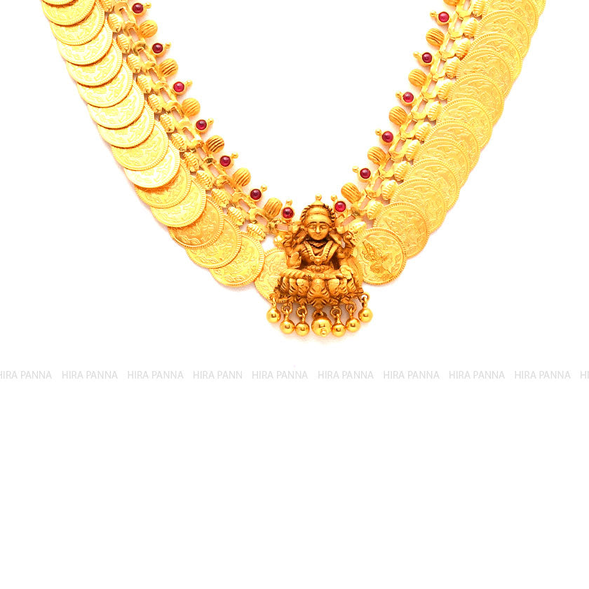 22K Gold 'Lakshmi Kasu' Drop Earrings (Chand Bali) (Temple Jewellery) -  235-GER8357 in 11.700 Grams