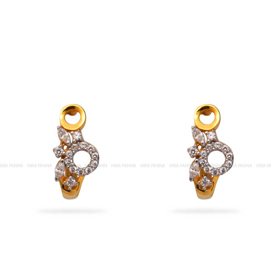 Aria Gold Studs  Gold Stud Earrings Designs for Daily Use Dishis Jewels