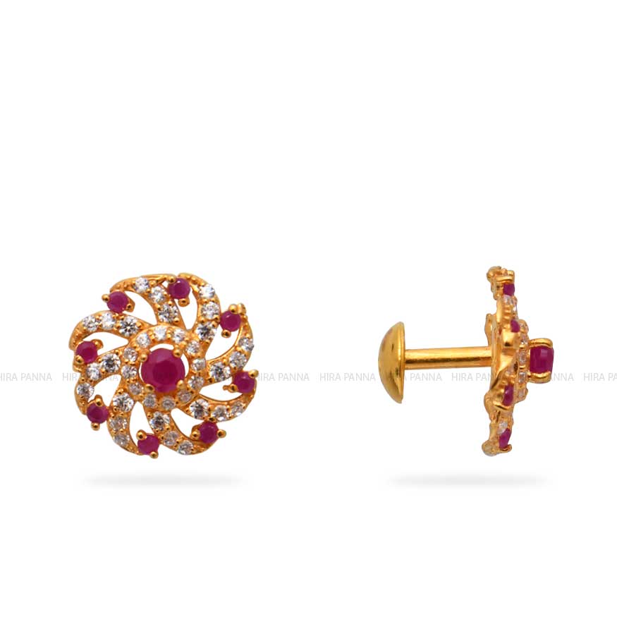 Haus of Brilliance Yellow 10K Yellow Gold 1/4 Cttw Round and Baguette-Cut  Diamond Cluster Drop and Dangle Stud Earrings | Verishop