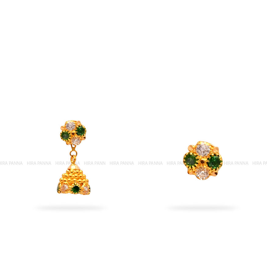 Buy Single Stone Gold Earrings Designs Small Studs for Baby Girl