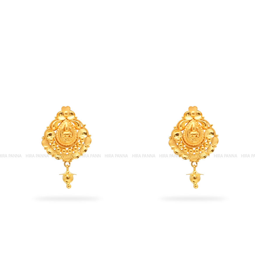 Stud Gold Earrings Designs with Price and Weight || Gold Studs Designs|  #indhus - YouTube