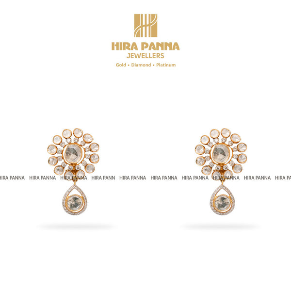 Gold Plated Jewellery | Navratna Chandbali Earings